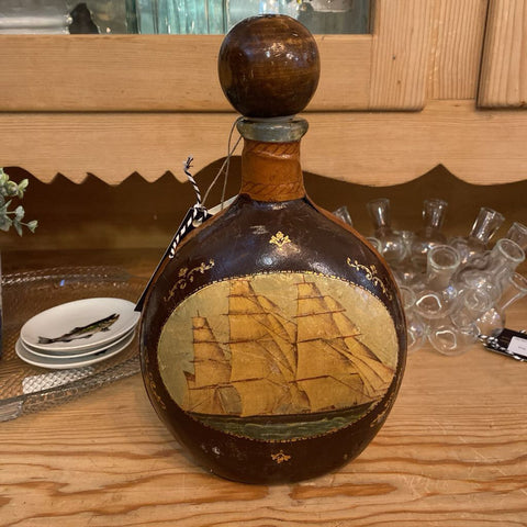 Leather Ship Decanter