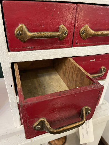 Jens Fresh Vintage ~ Vintage Handmade Red drawer cabinet