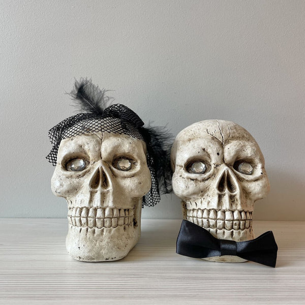 Moxie - Pair Bride and Groom Skull Heads