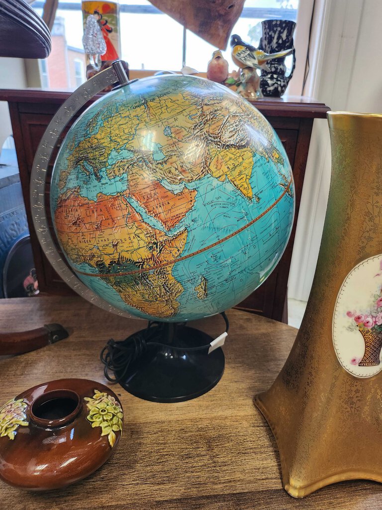 Light up globe 17" tall