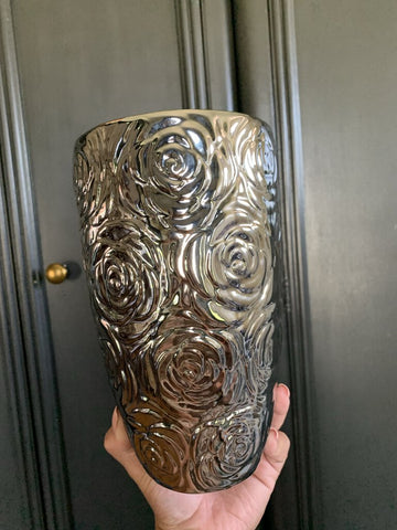 Silver Rose Vase 12in