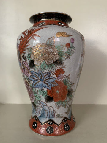 Vintage Satsuma Vase 12in