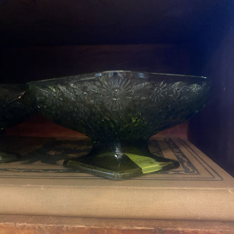 Small Glass Green Dish