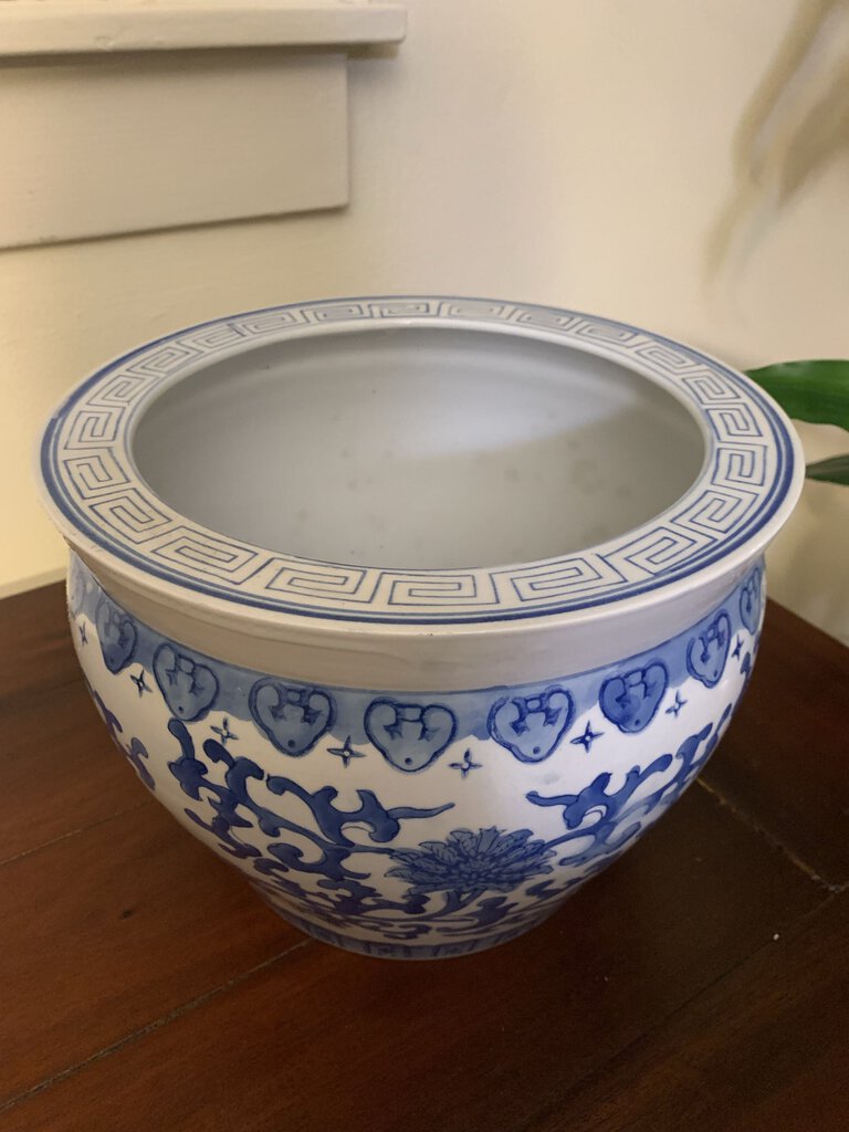 Vintage Blue & White Ginger Jar