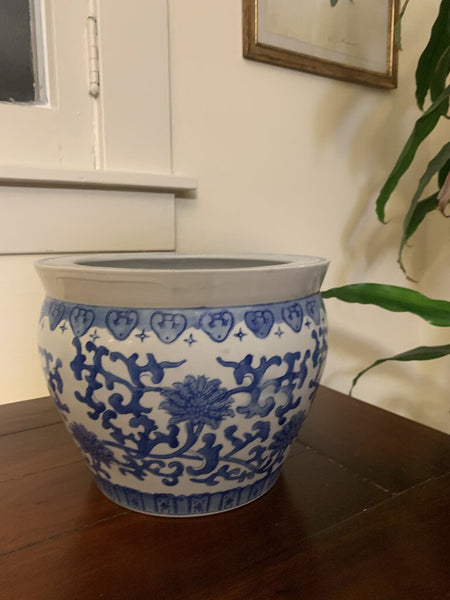 Vintage Blue & White Ginger Jar