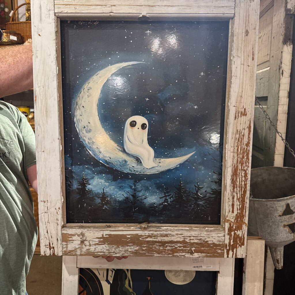 Ghost on moon picture