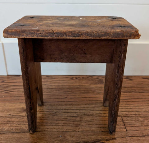 Primitive Handmade Wooden Stool 10x10x7