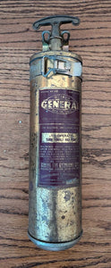 Vintage Brass Mounted Extinguisher 13"