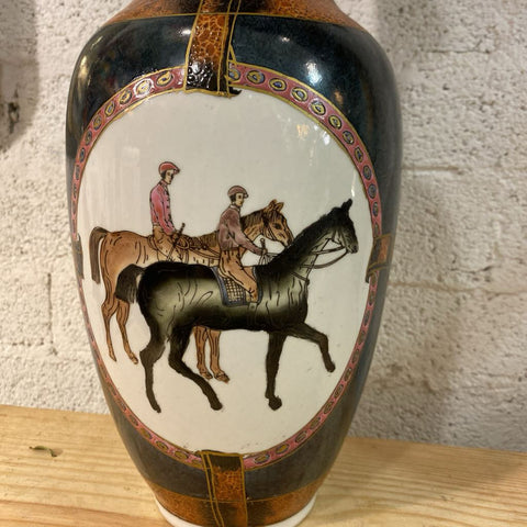 Vintage Equestrian Vase 6" x 13"