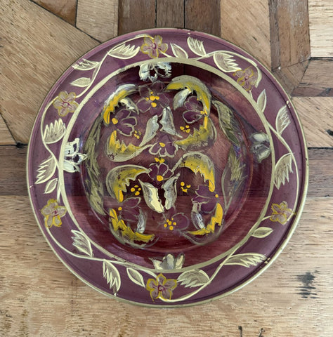 Handpainted Glass Plate