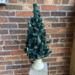 Vintage lighted tree with base 25in tall