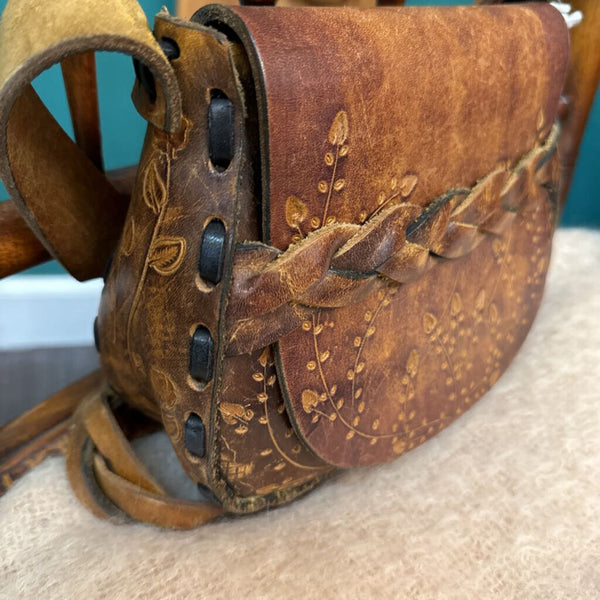 Leather Tooled Purse