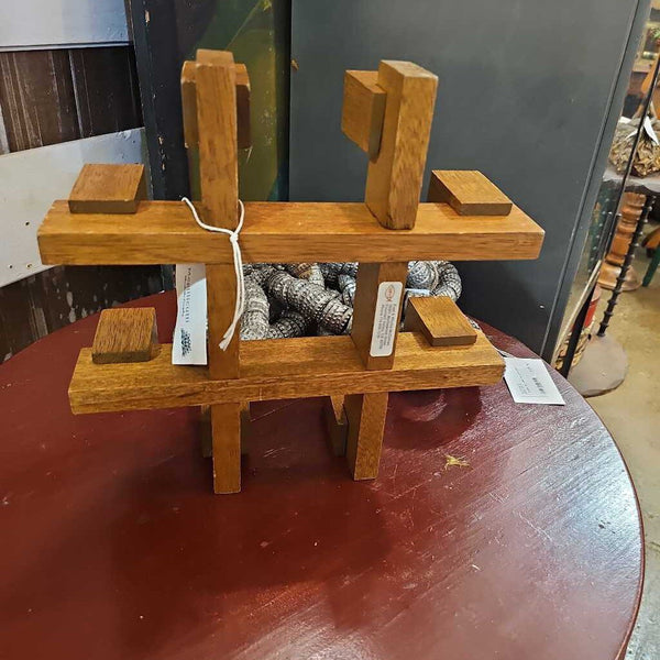 Wood arts and crafts candle holder