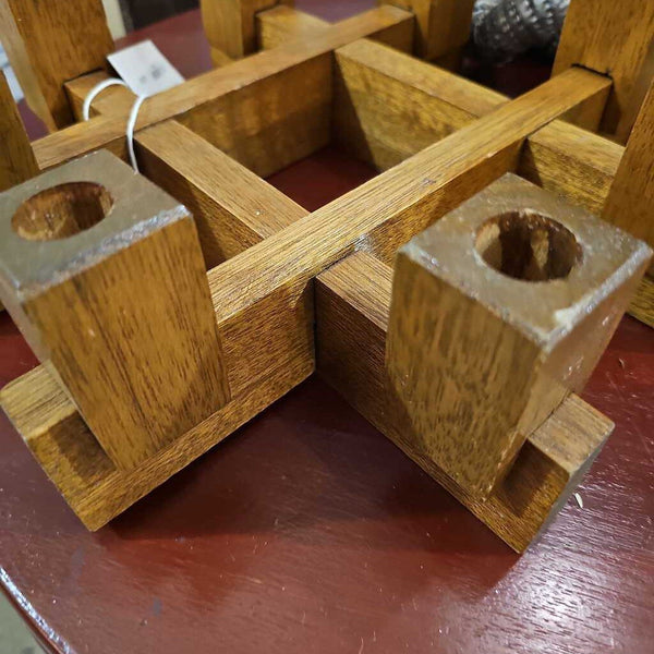 Wood arts and crafts candle holder