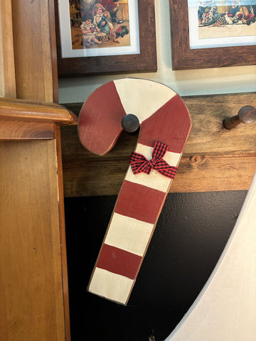 Wooden Candy Cane As Found