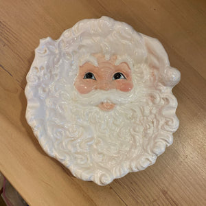 White Santa Plate