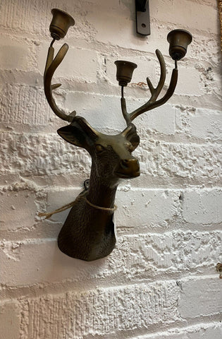 Brass Wall Hanging Deer Candle Holder H2066