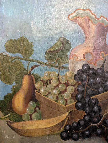 1903 oil on canvas fruit still life 19.5x16