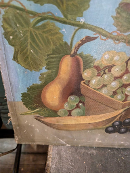 1903 oil on canvas fruit still life 19.5x16