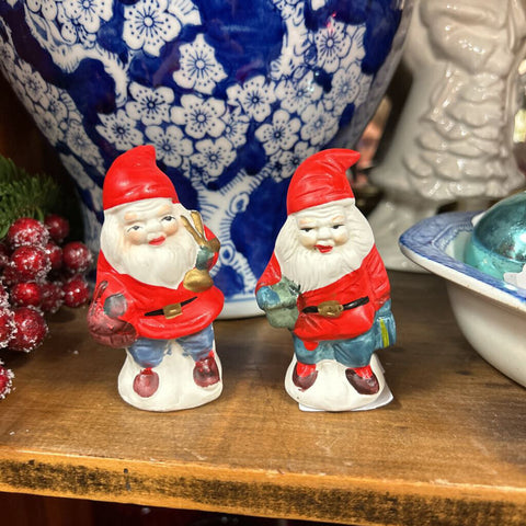 Pair of Vintage Bisque Gnomes / Elves