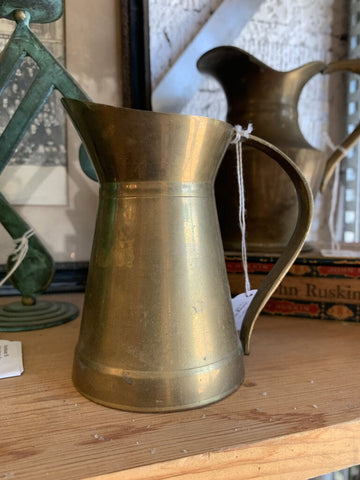 Vintage Brass Mug Pitcher~ 3.5" w x 5.5" l x 4.75" t