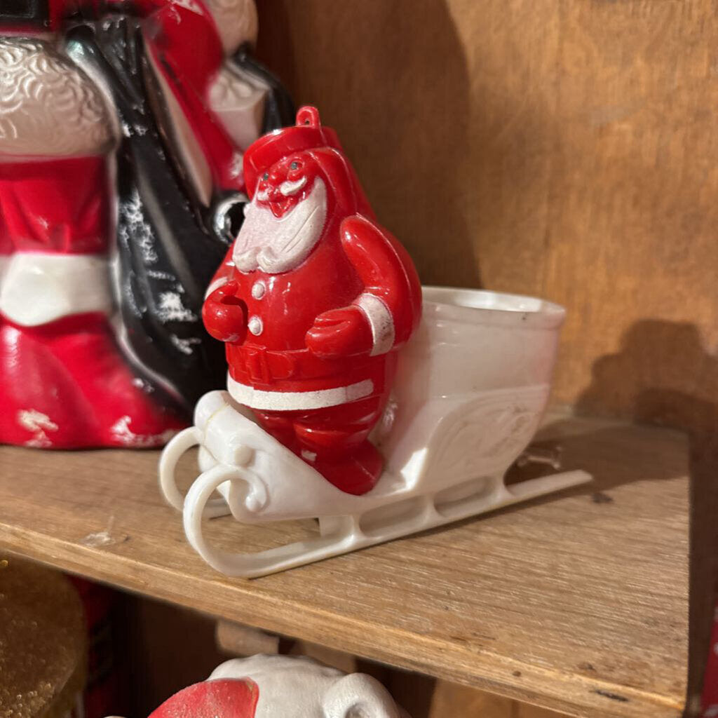 Santa sleigh candy container