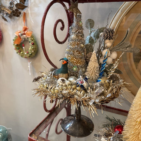 Vintage Christmas Assemblage in Silver Plate