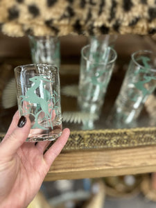 Set of 5 mid century juice glasses