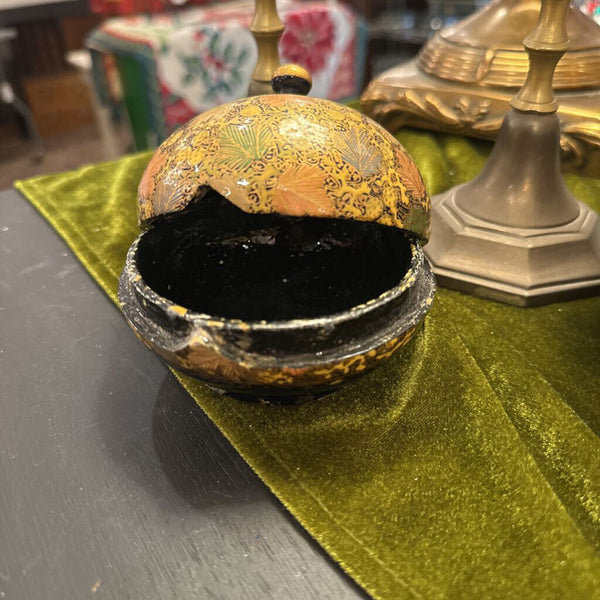 HANDPAINTED LIDDED TRINKET BOX (INDIA)