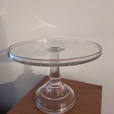 Clear Vintage Pedestal Cake Plate 10 inch diameter