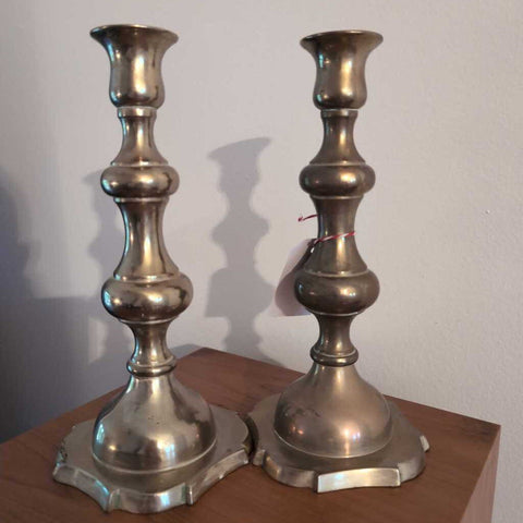 Pair of Vintage Tall Candlesticks. 10 inches