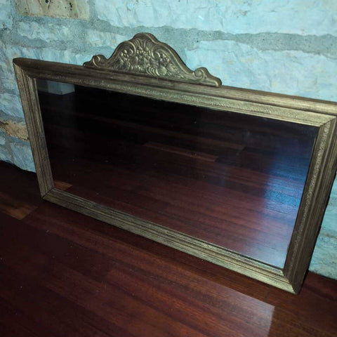 Vintage Rectangular Gold Mirror 27x18IN STORE PICK UP ONLY