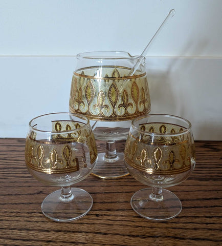 Vintage Culver Brandy Snifter 4 PC Set