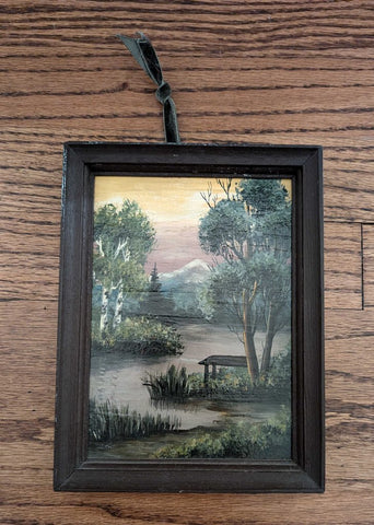 Vintage Oil on Board - Scene of Horne Srnie, Slovakia 6x9