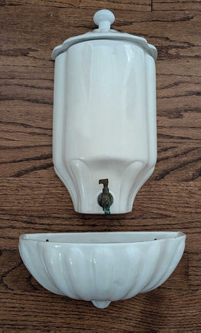 Vintage Italian Lavabo Wall Basin - 3 Pieces & Spout