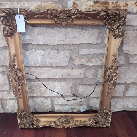 Beautiful Antique Gold Wood Frame 21x25