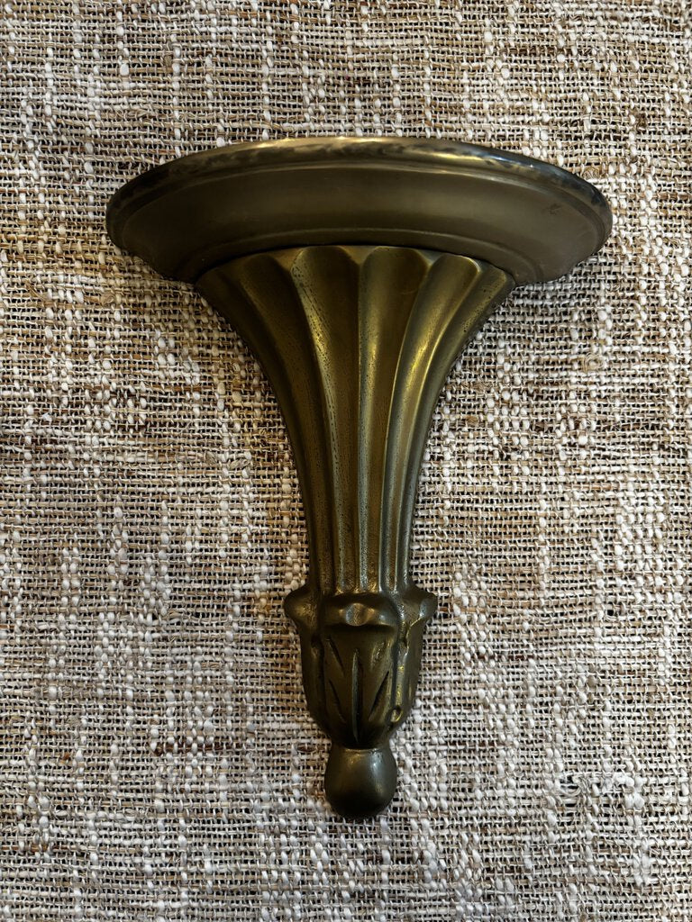 Vintage Brass Sconce Shelf 9.75H