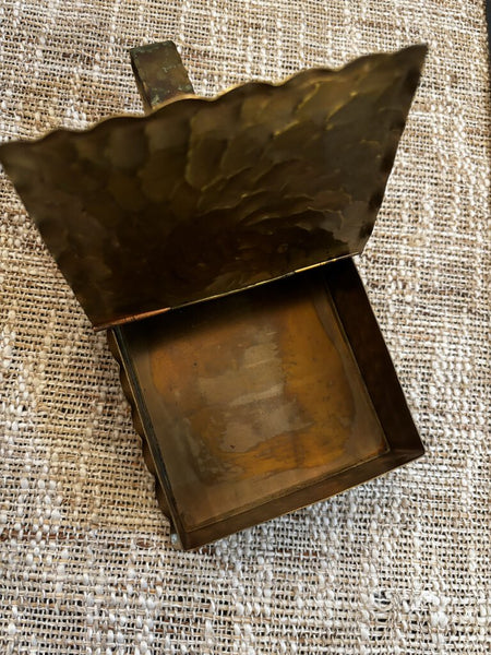 Vtg Brass Crumb Catcher/Note Card Holder