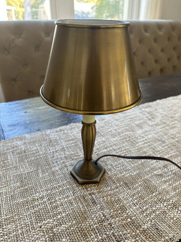 Brass Lamp w/Brass Shade