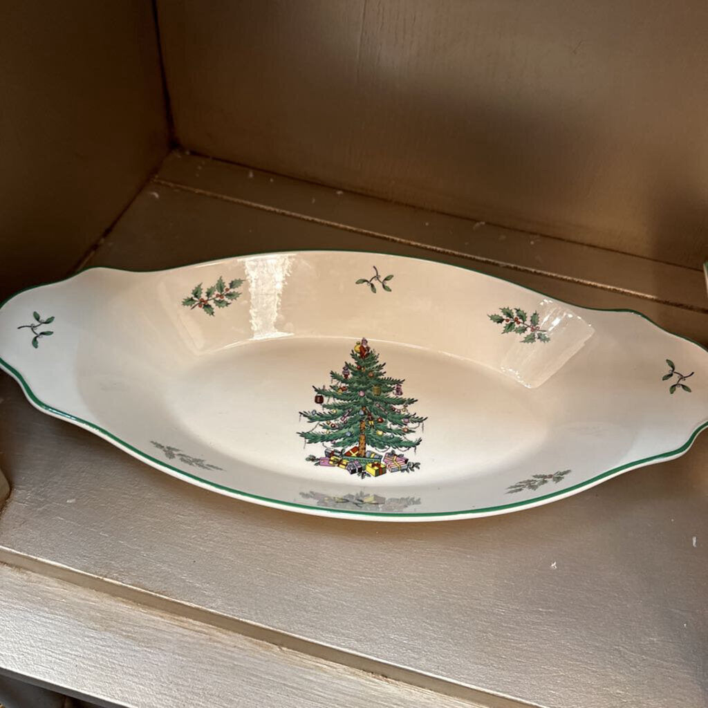 Spode Christmas Tree Oval Serving Tray 16"