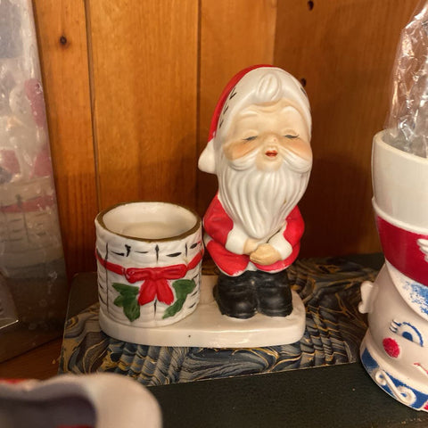 Santa Candle Holder