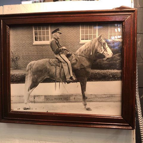 Framed Officer on a Horse 8x10