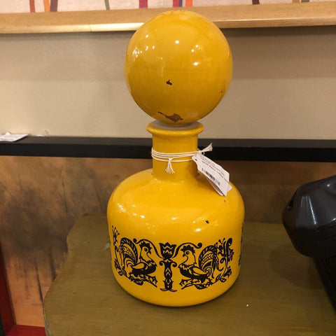 MCM Retro Yellow Decanter as is