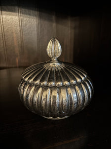 Vintage Silver Glass Lidded Box