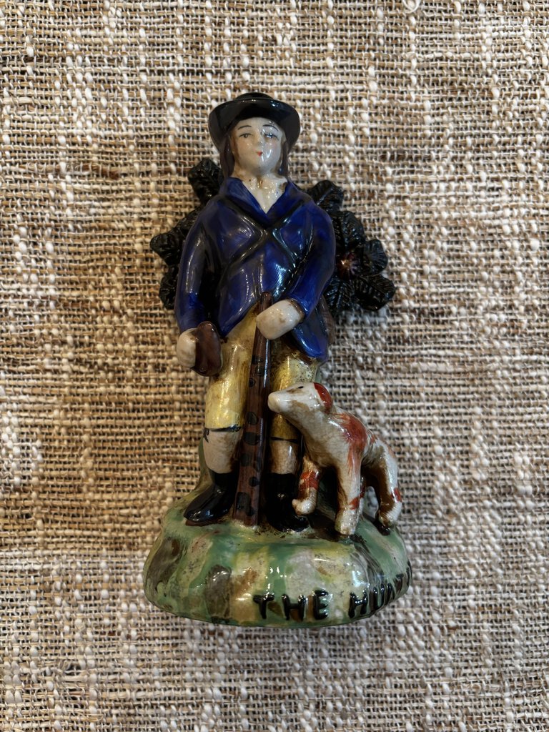 Antique Staffordshire The Hunter Porcelain Figurine