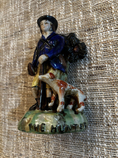 Antique Staffordshire The Hunter Porcelain Figurine