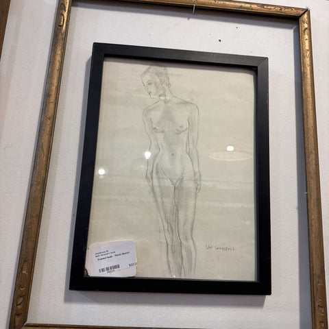 Framed Nude - Pencil Sketch