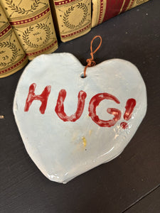 Ceramic Candy Heart Handmade 5in Firm