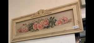 Framed roses print by Paul de Longpre 40 1/2 x 16 1/2