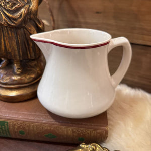 Homer Laughlin Red Stripe Pitcher